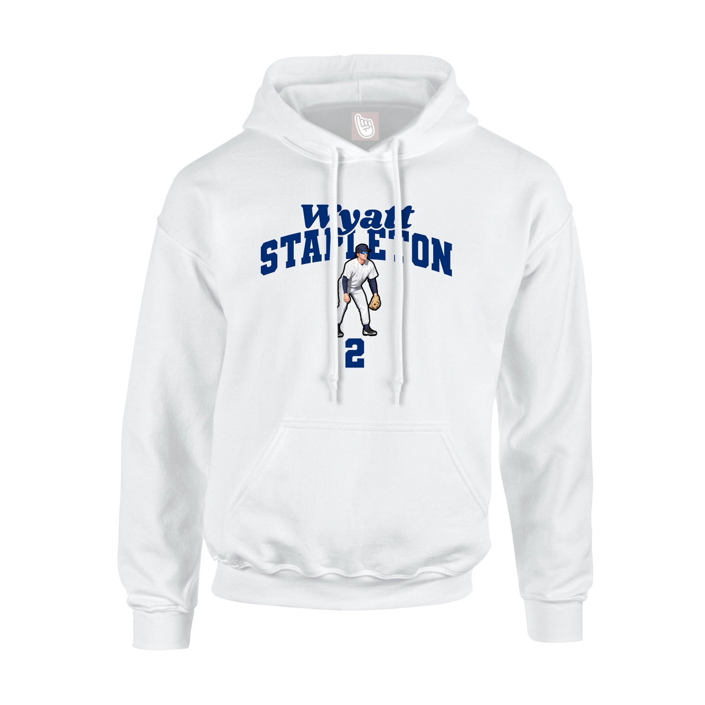 Youth Hoodie — Signature Arch in White