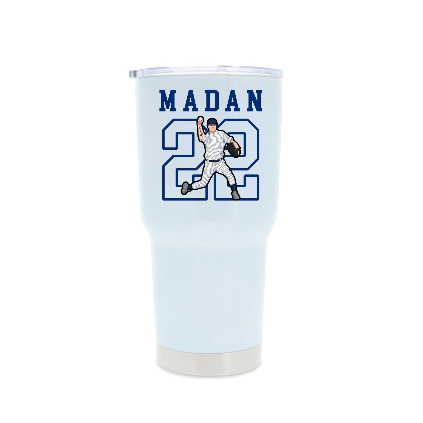 30oz Stainless Steel Tumbler — Shirsey in White