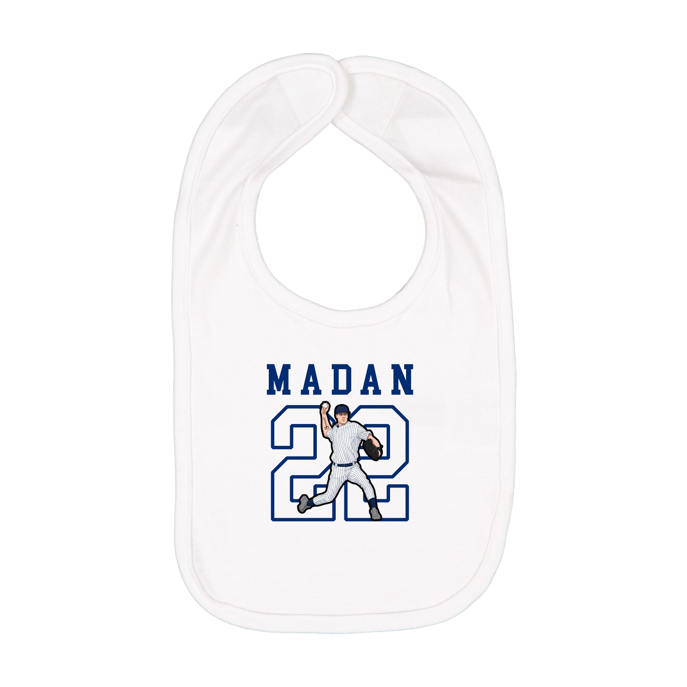 Infant Bib — Shirsey in White