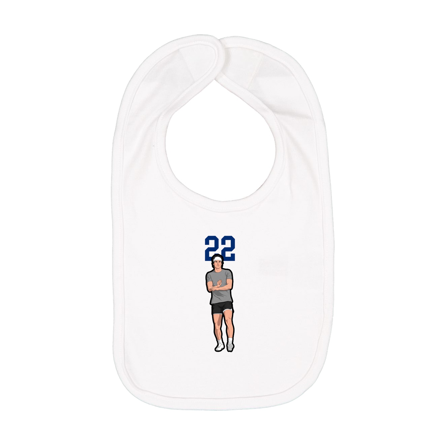 Infant Bib — Number Top in White