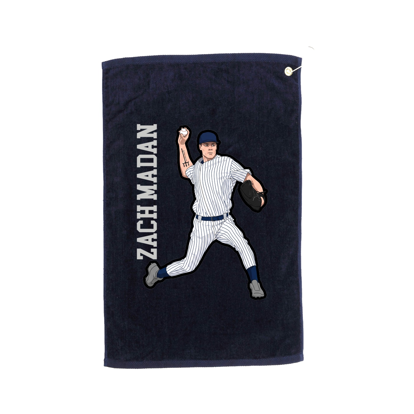 Golf Towel — Name Vertical in Navy