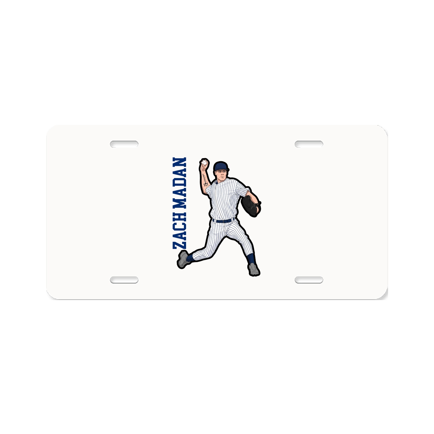 License Plate — Name Vertical in Classic
