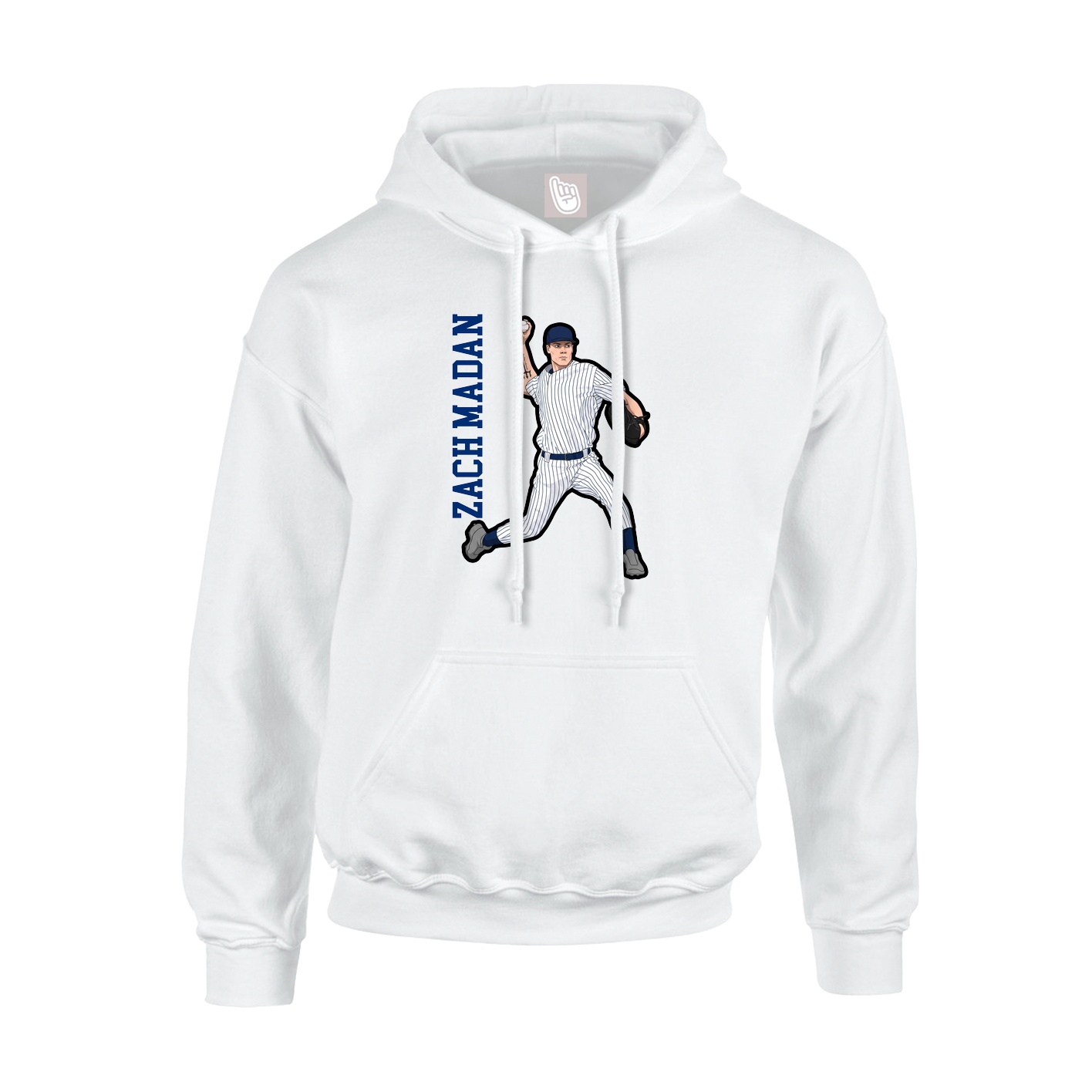 Hoodie — Name Vertical in White