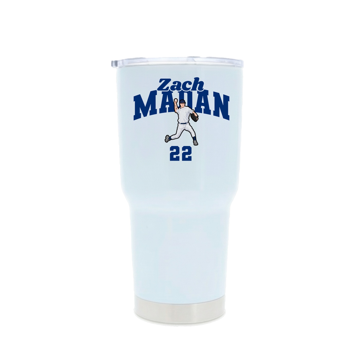 30oz Stainless Steel Tumbler — Signature Arch in White