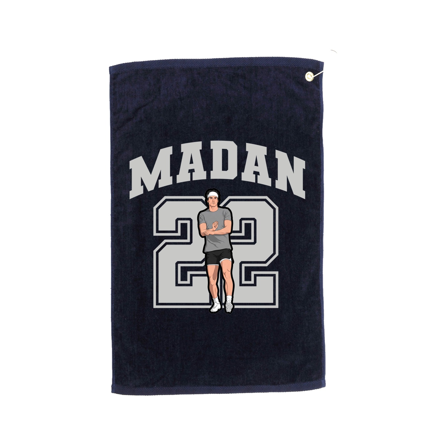 Golf Towel — Number in Navy