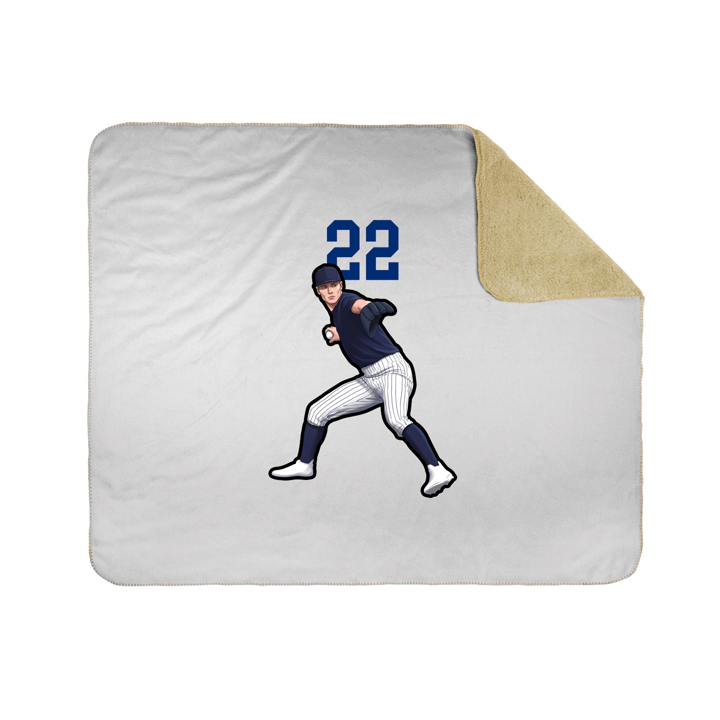 Throw Blanket — Number Top in White