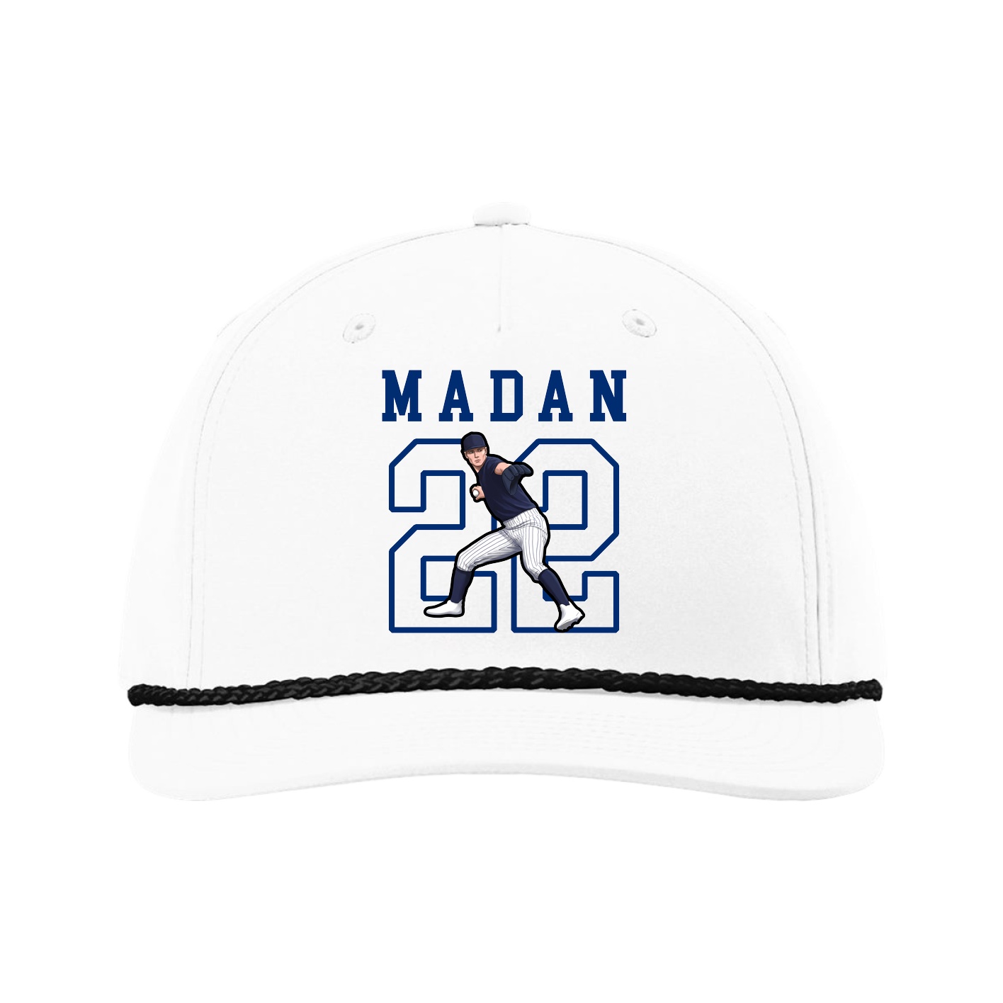 Five-Panel Classic Rope Cap — Shirsey in White