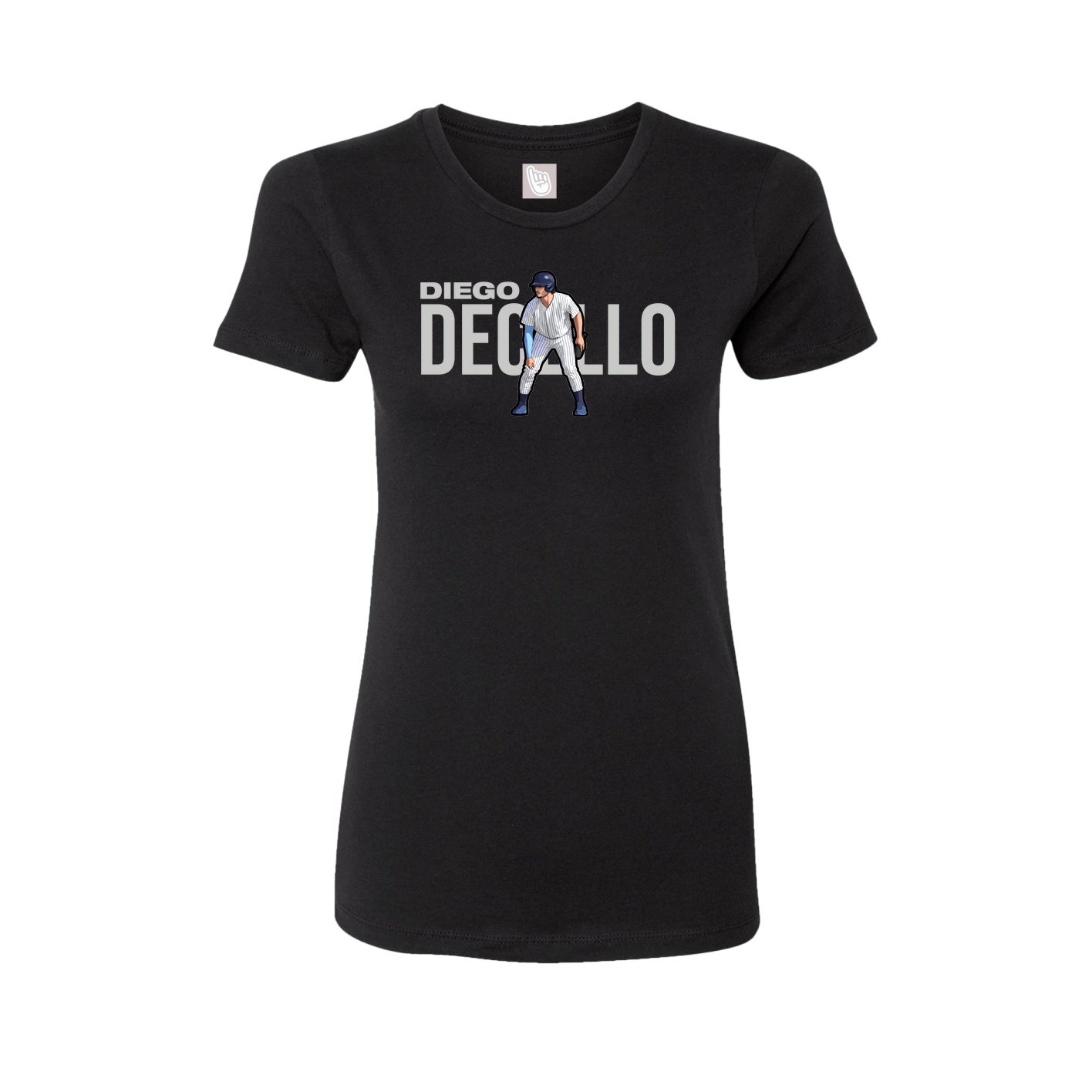 Fitted Women's Tee — Player Name in Black