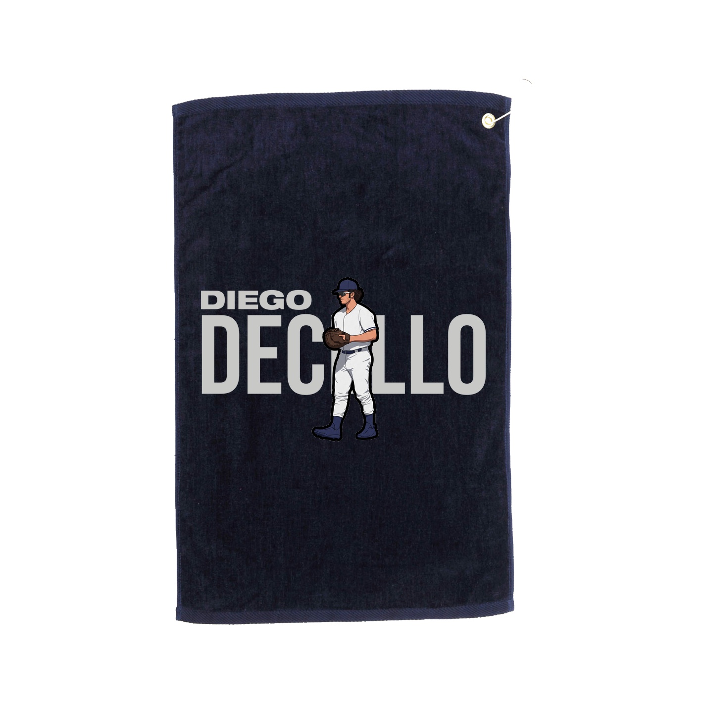 Golf Towel — Player Name in Navy