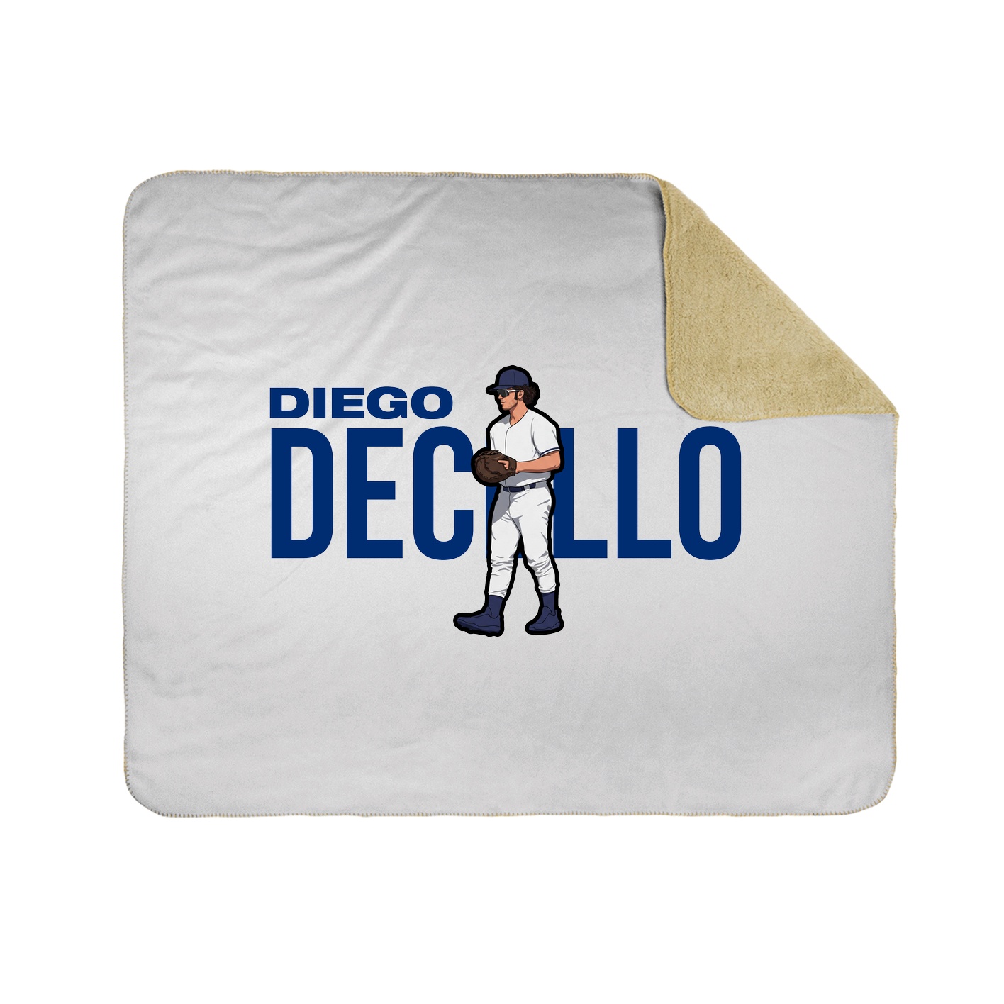 Throw Blanket — Player Name in White