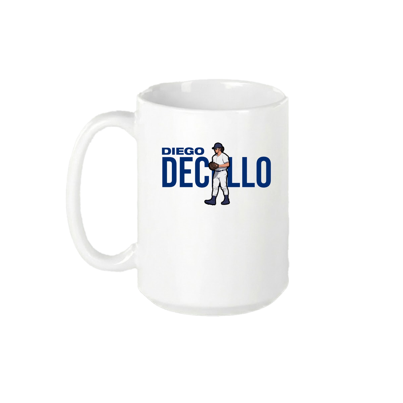15oz Coffee Mug — Player Name in White