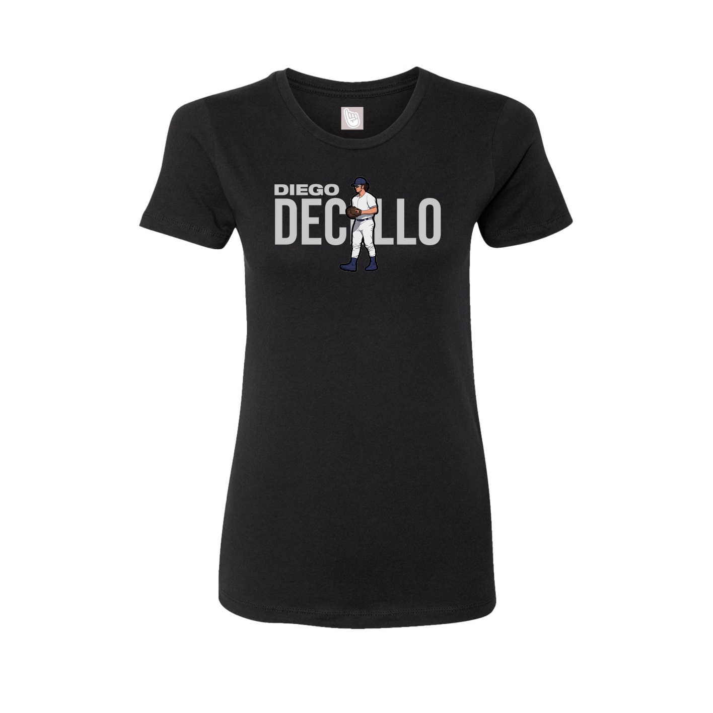 Fitted Women's Tee — Player Name in Black
