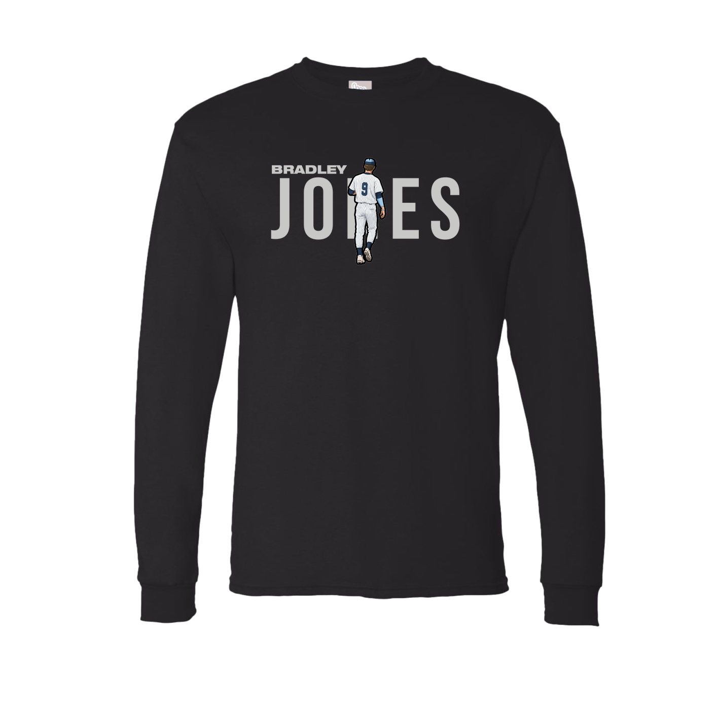 Long Sleeve Tee — Player Name in Black
