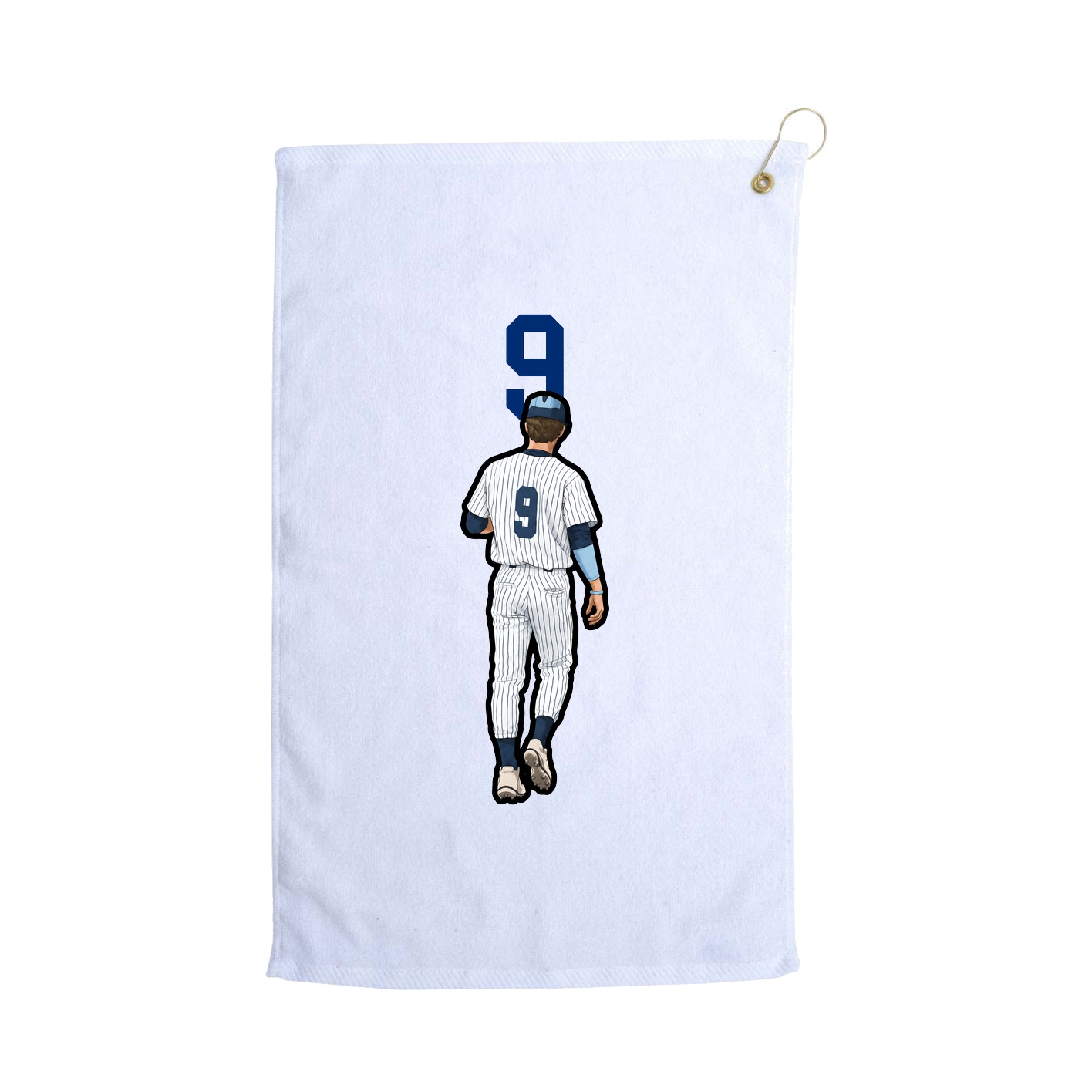 Golf Towel — Number Top in White