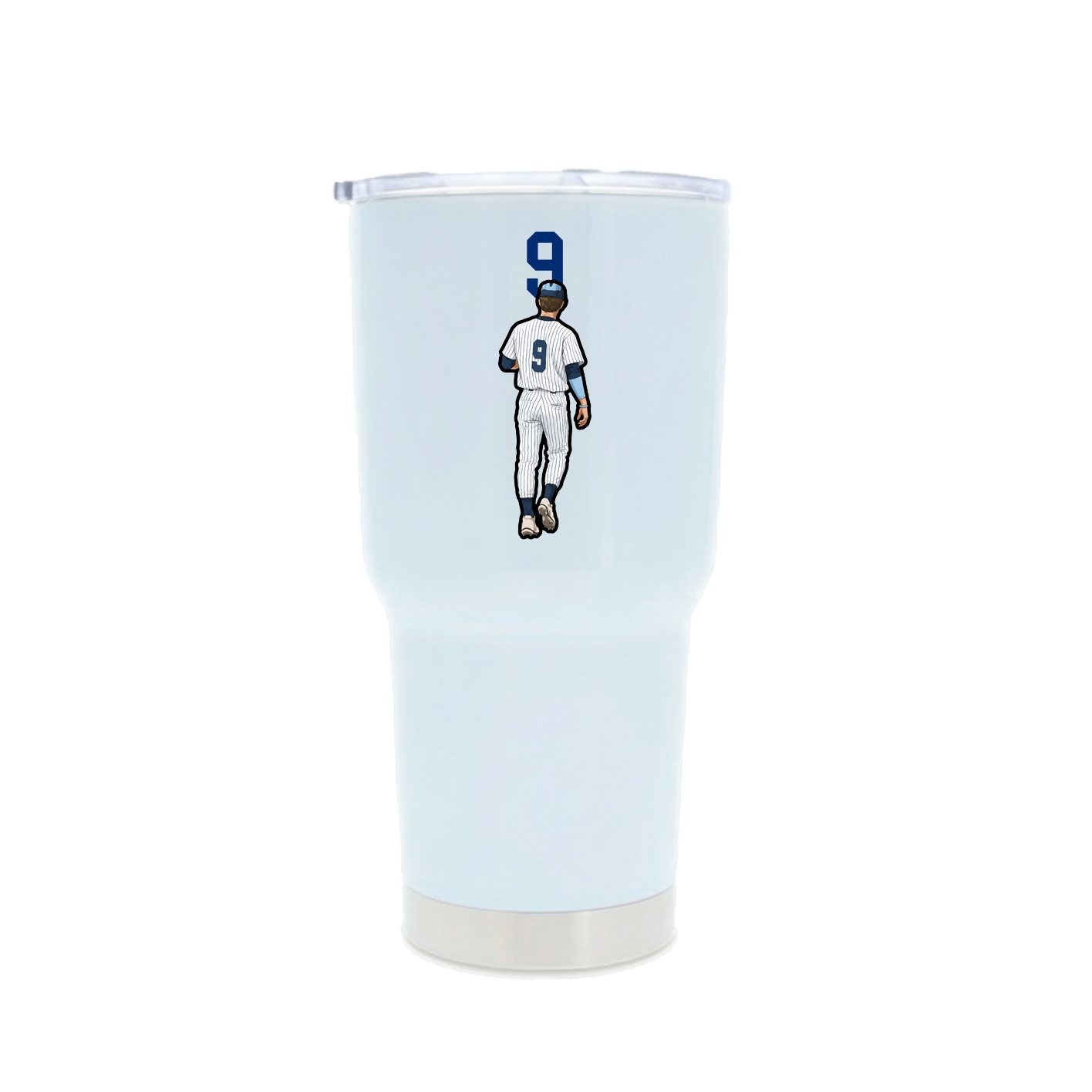 30oz Stainless Steel Tumbler — Number Top in White
