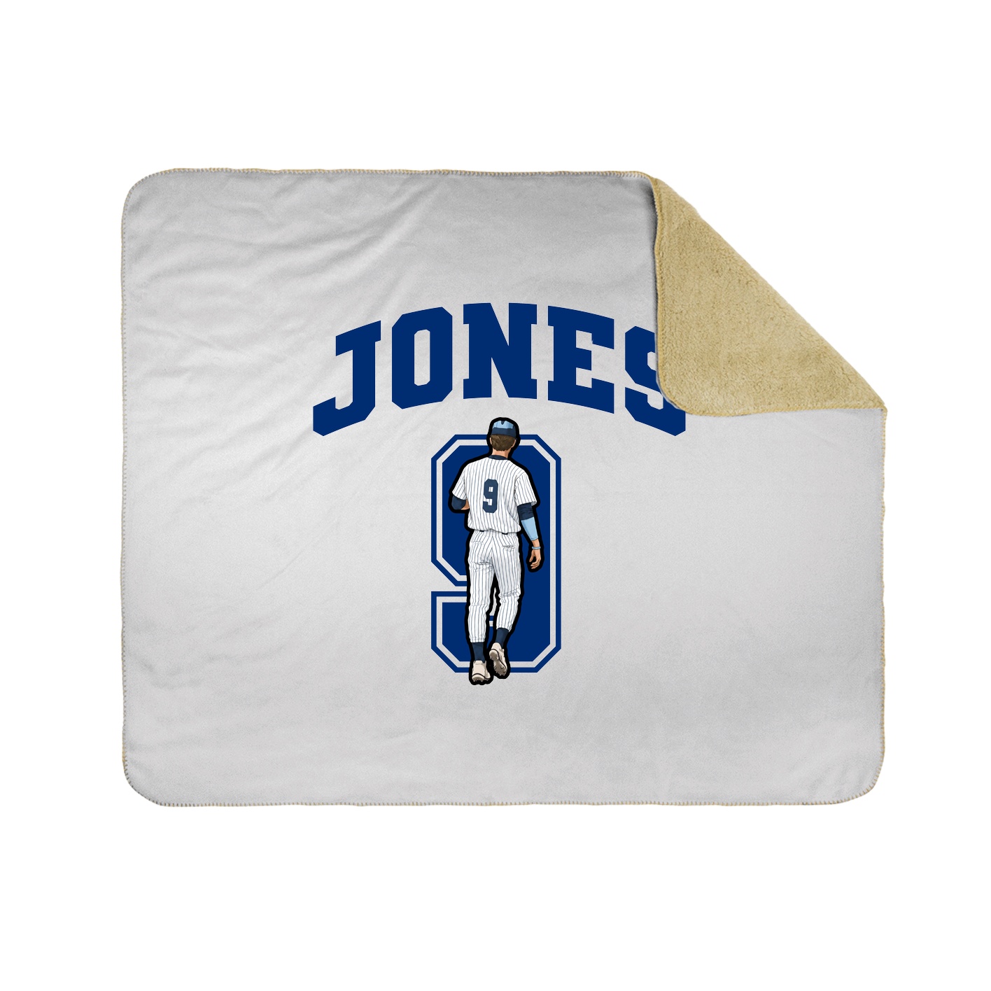 Throw Blanket — Number in White