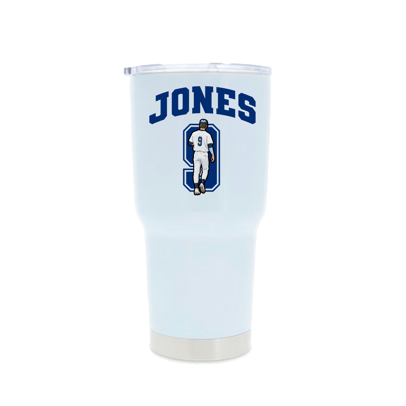 30oz Stainless Steel Tumbler — Number in White