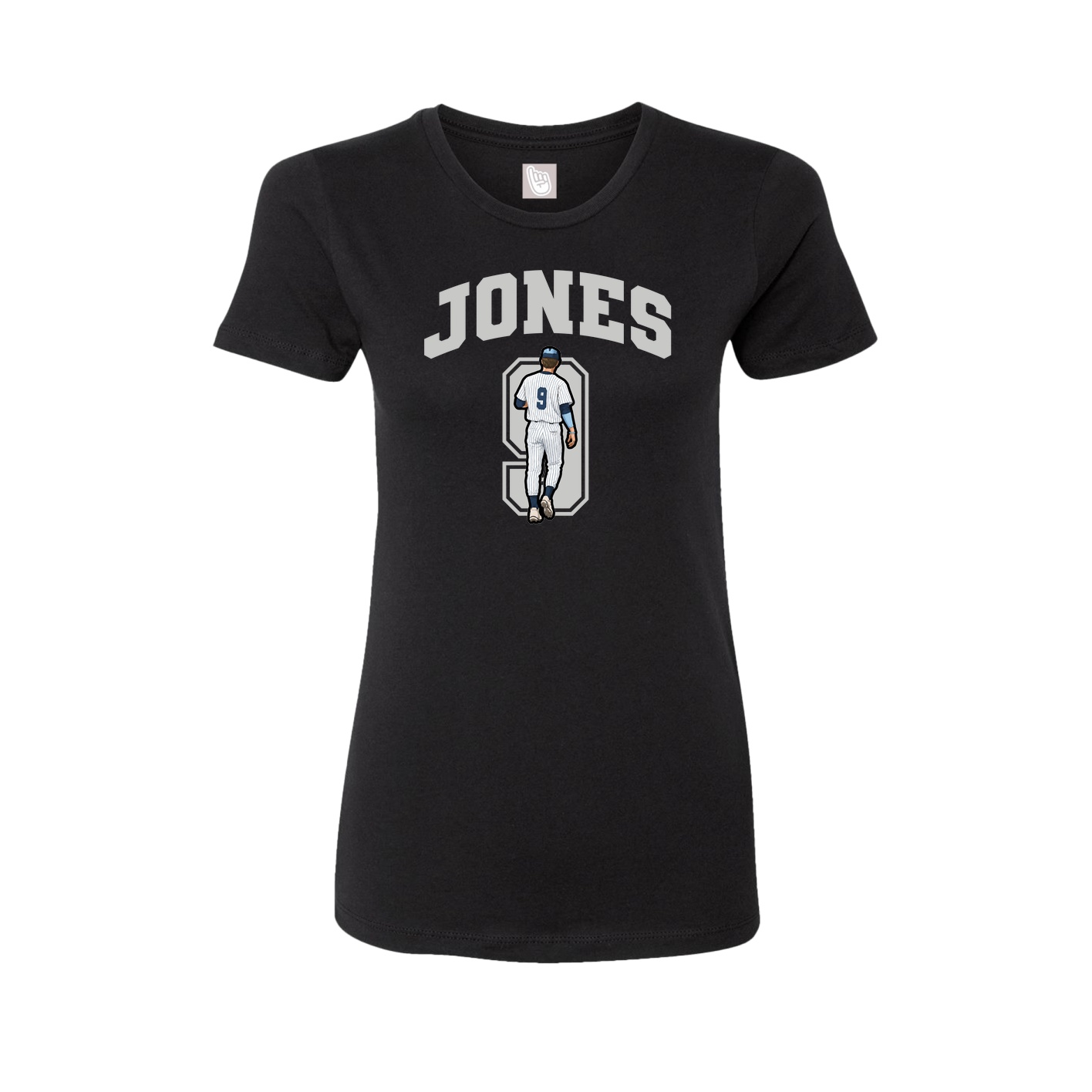 Fitted Women's Tee — Number in Black
