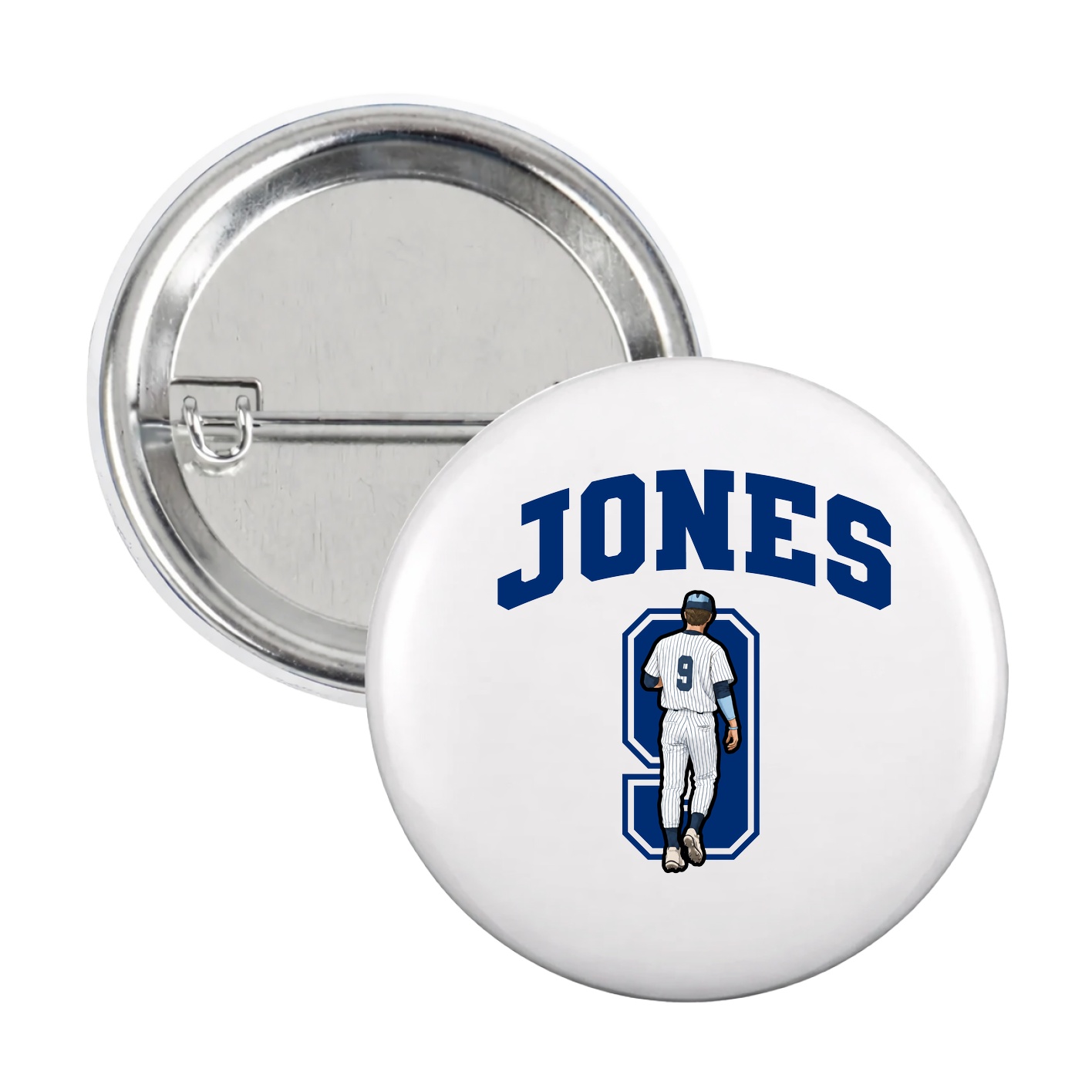 Game Day Button — Number in White