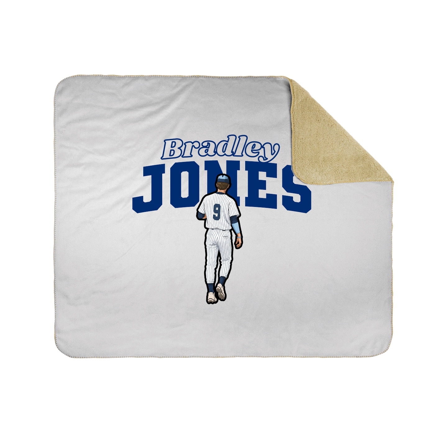 Throw Blanket — Name Arch in White