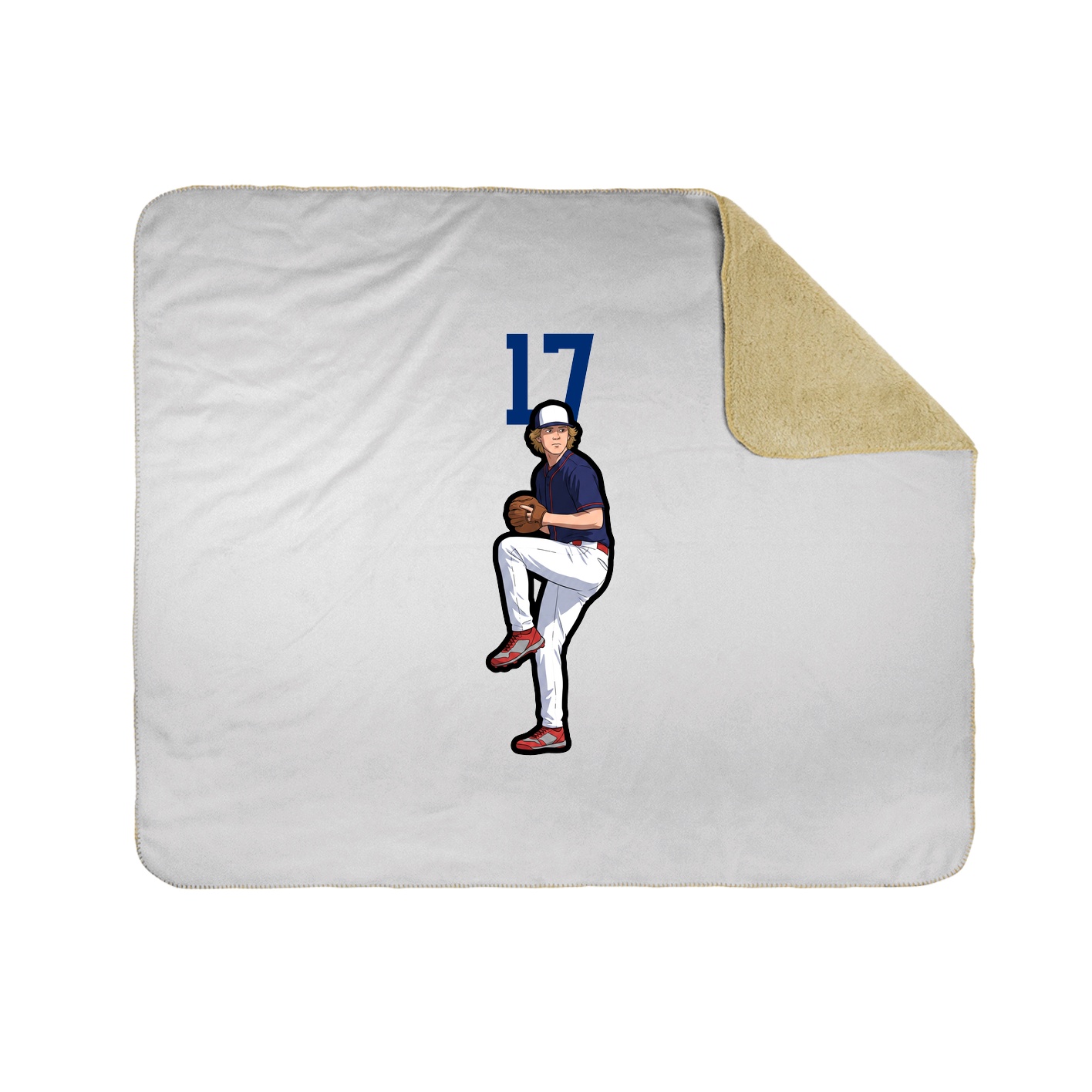 Throw Blanket — Number Top in White