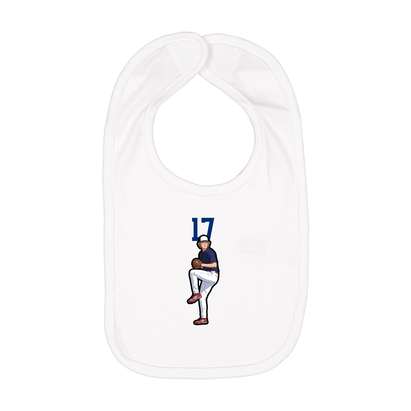Infant Bib — Number Top in White