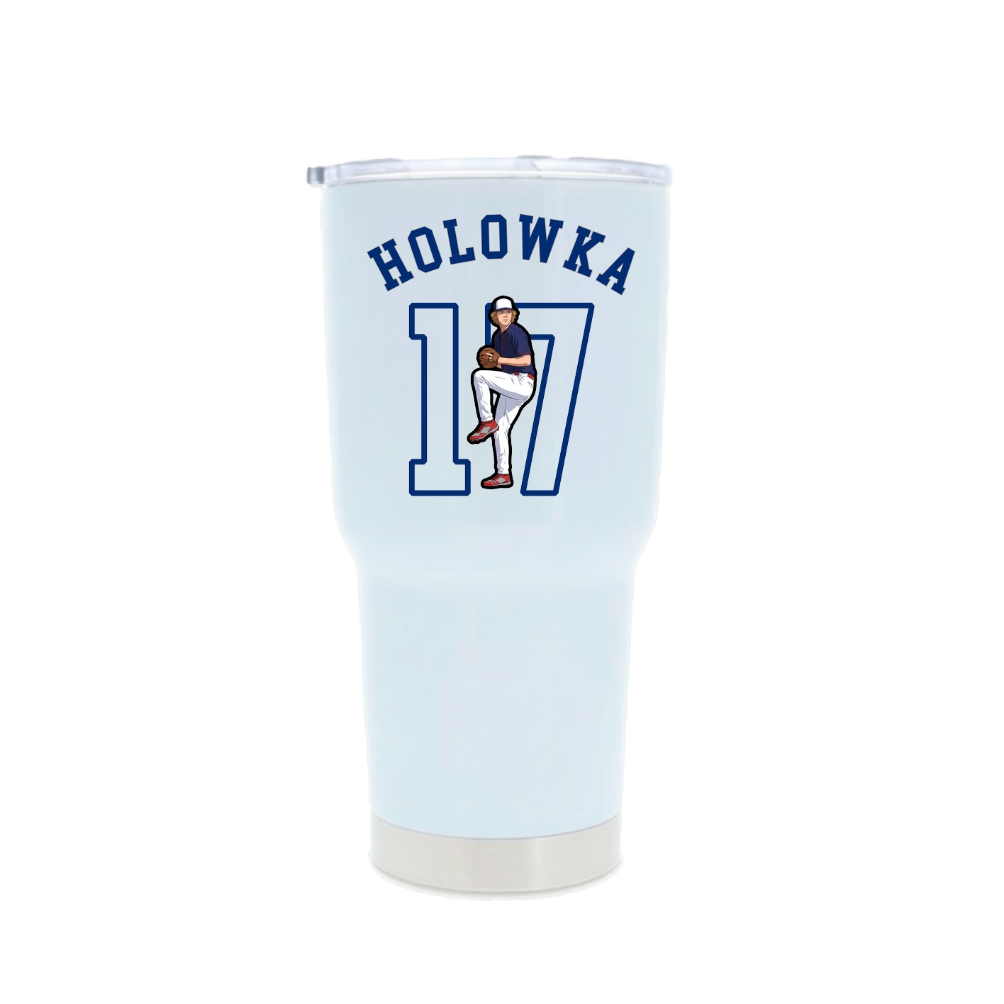 30oz Stainless Steel Tumbler — Shirsey Arch in White