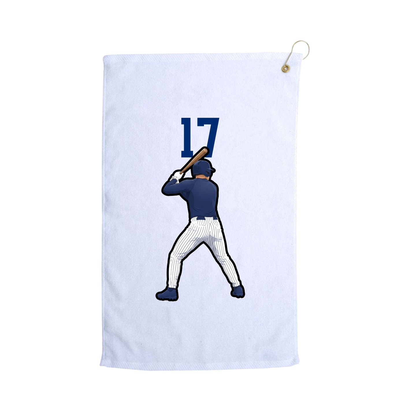 Golf Towel — Number Top in White