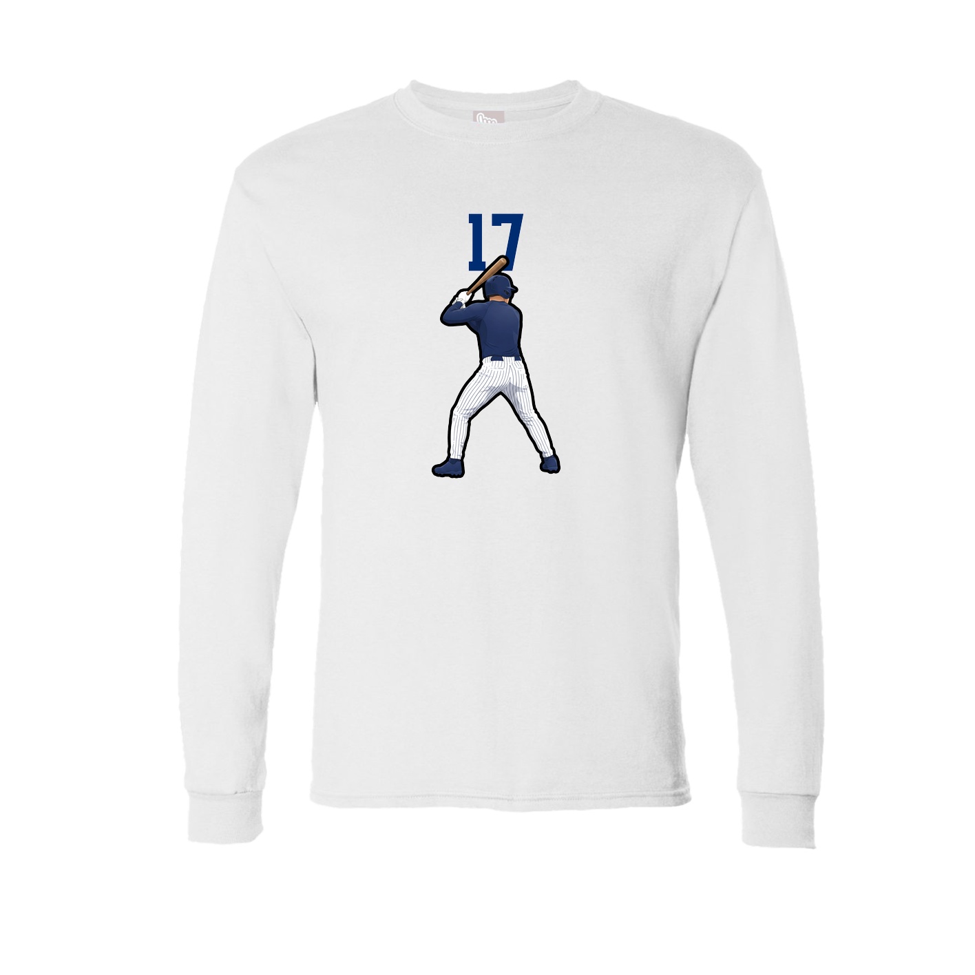 Long Sleeve Tee — Number Top in White