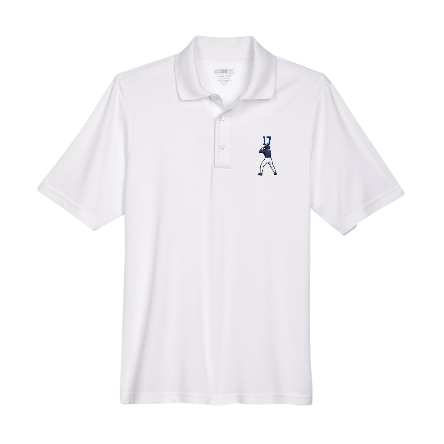 Performance Polo — Number Top in White