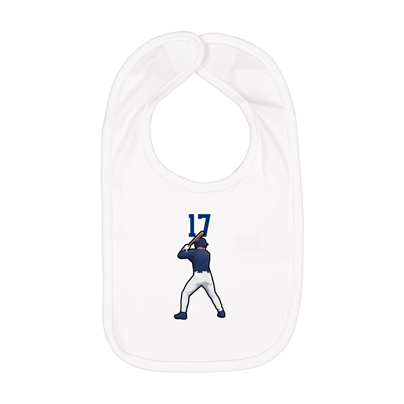 Infant Bib — Number Top in White
