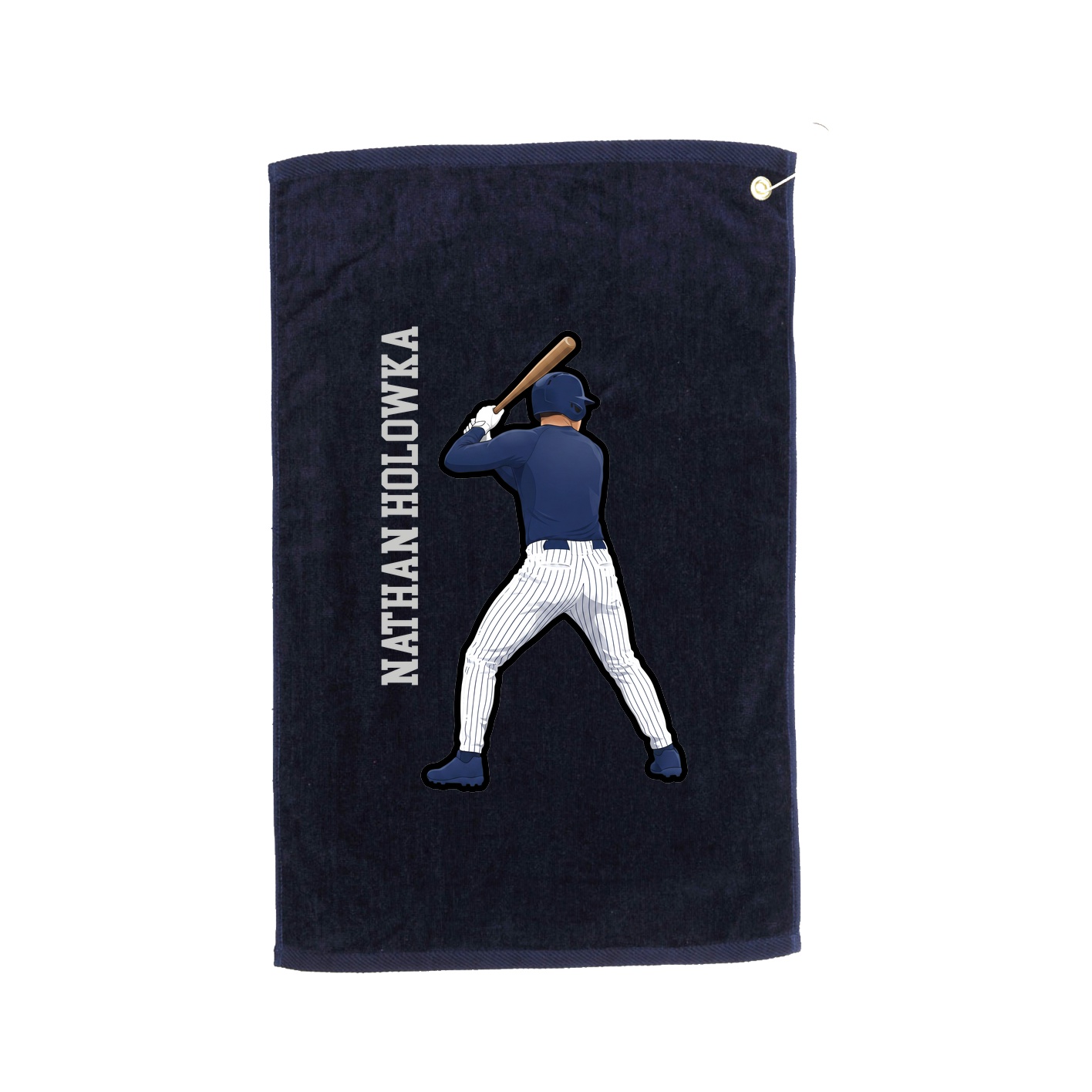Golf Towel — Name Vertical in Navy