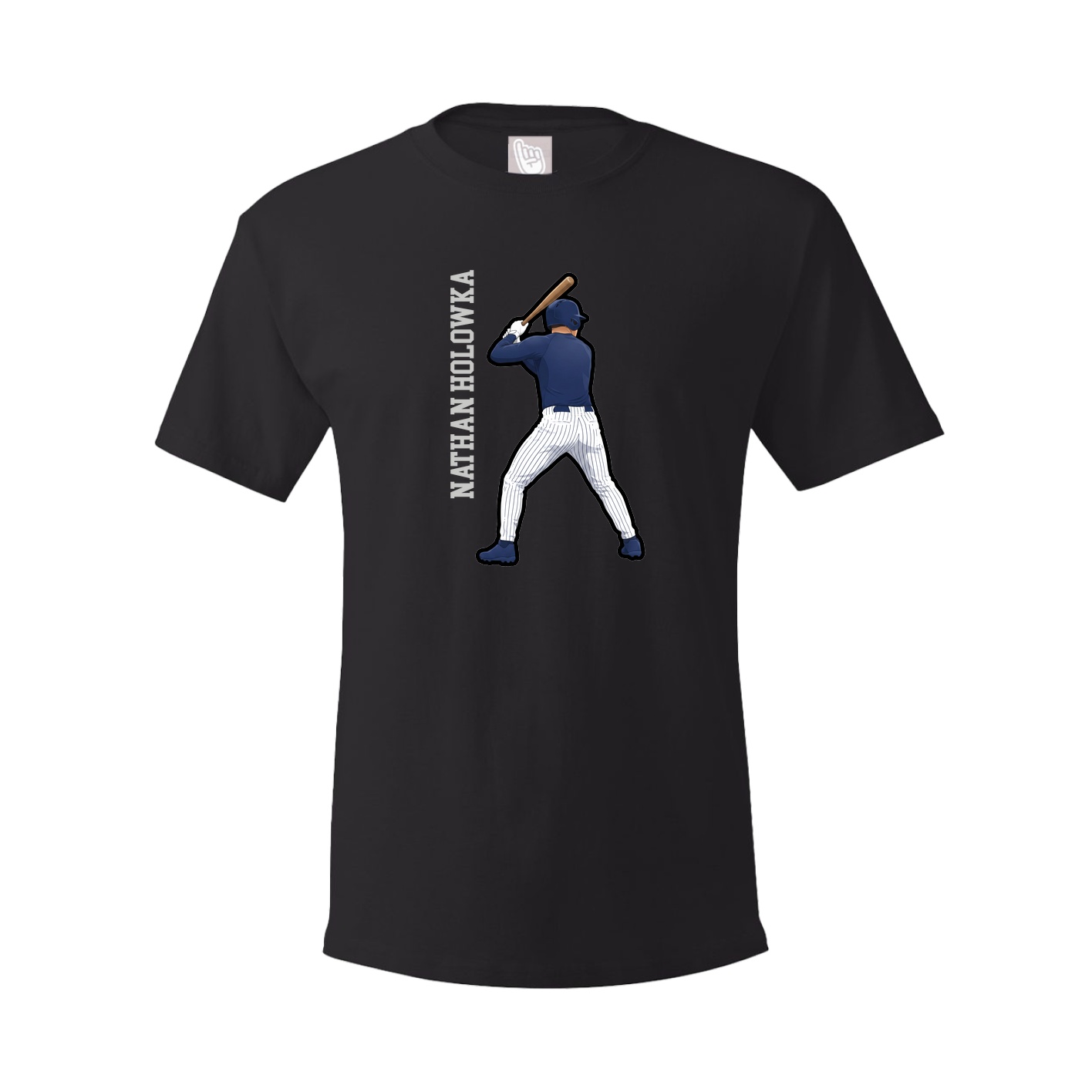 Youth Tee — Name Vertical in Black