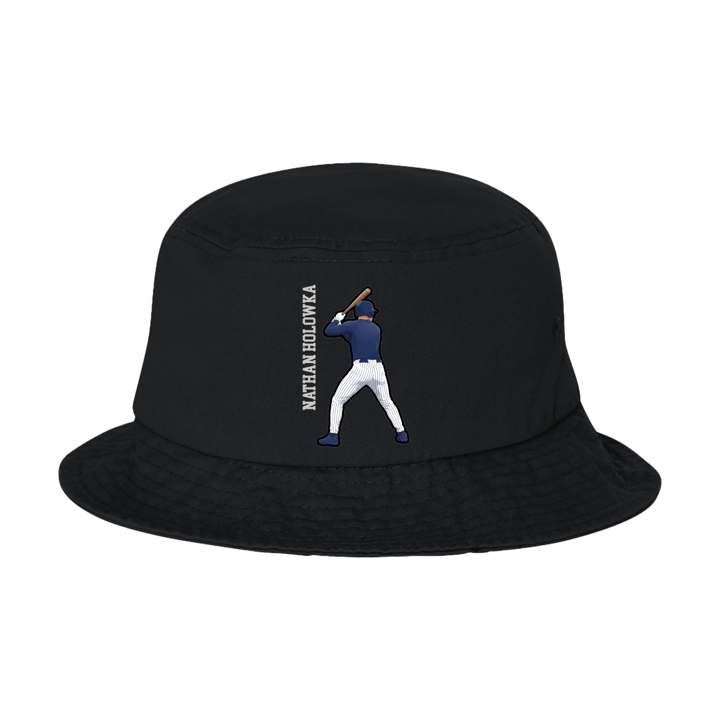 Bucket Cap — Name Vertical in Black