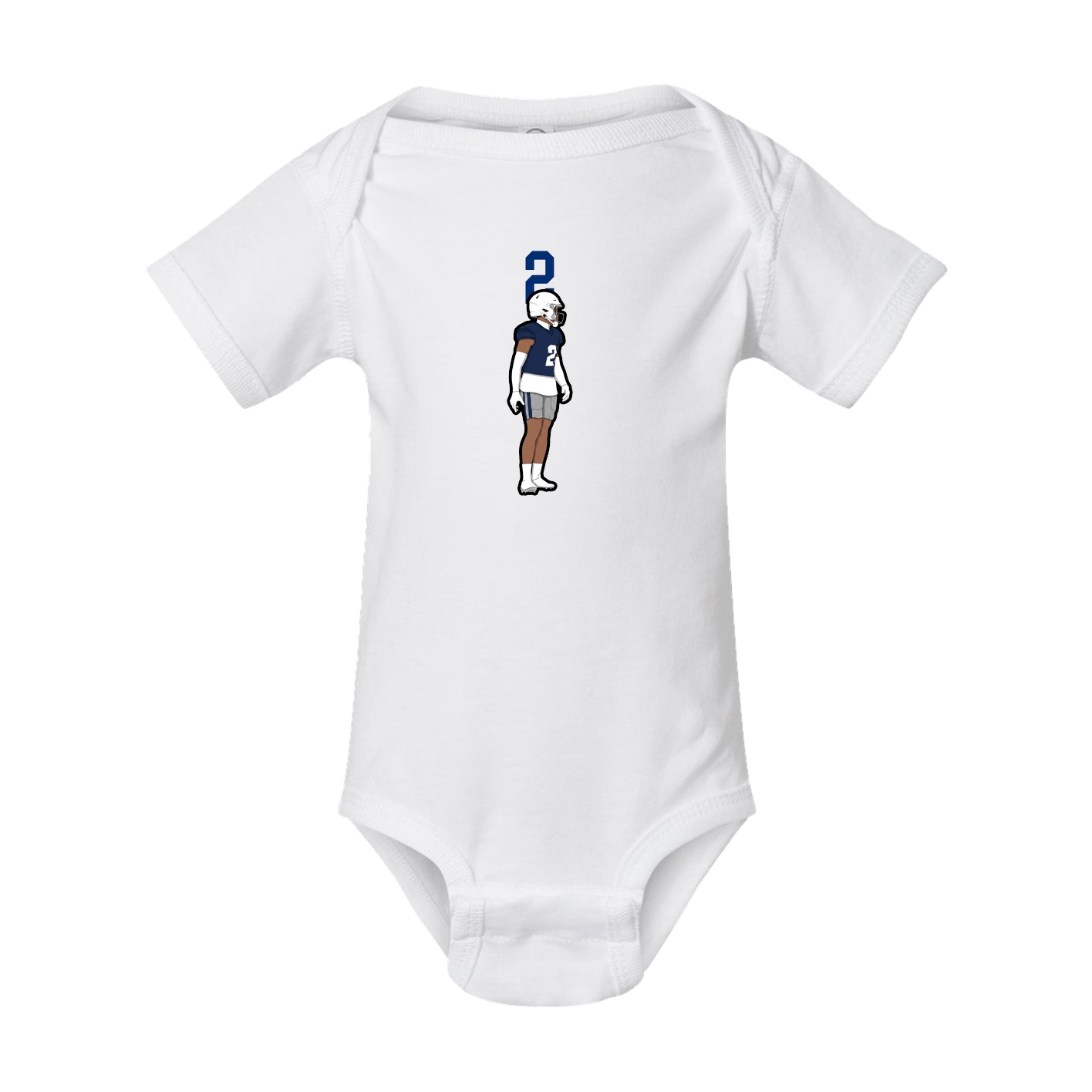 Baby Onesie — Number Top in White