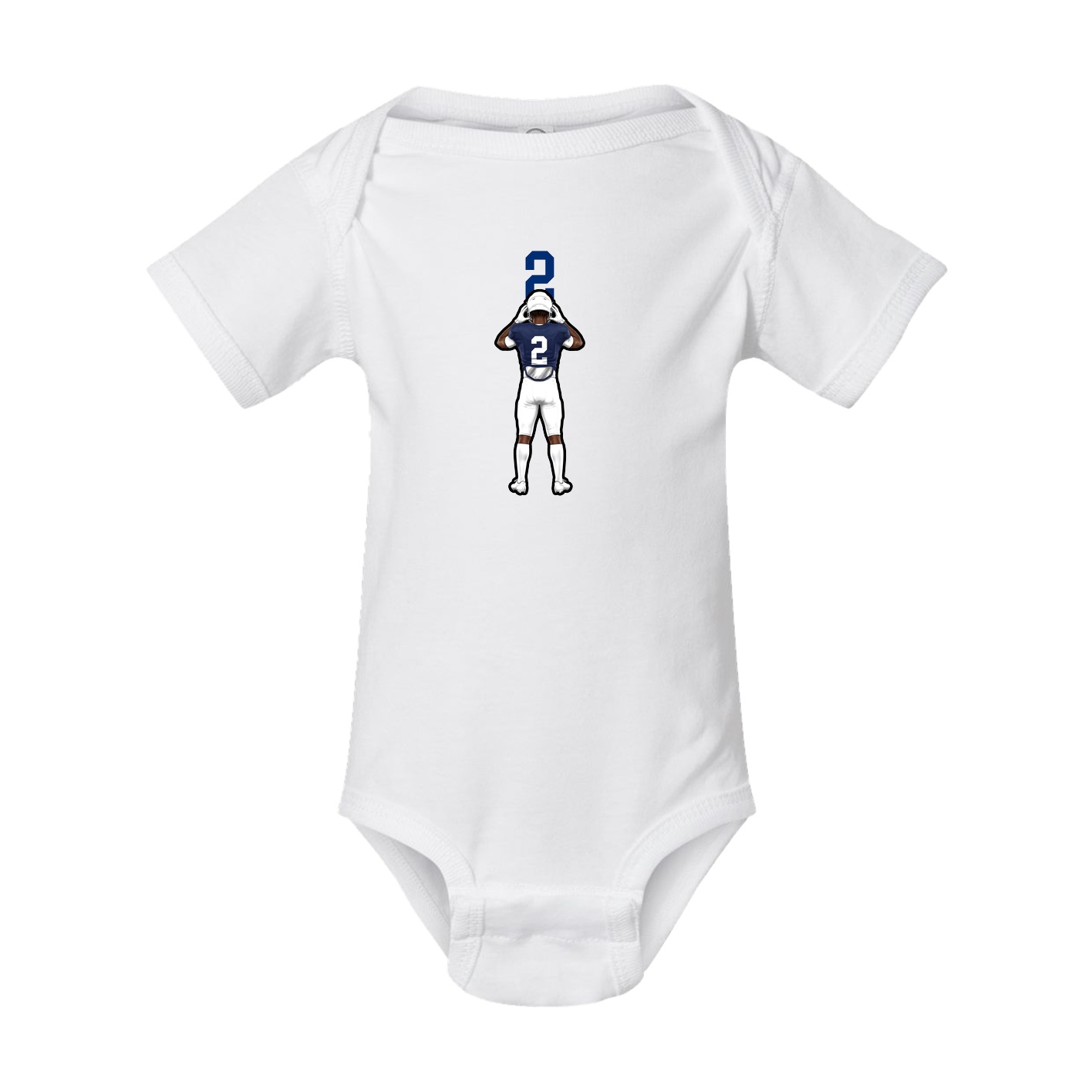 Baby Onesie — Number Top in White