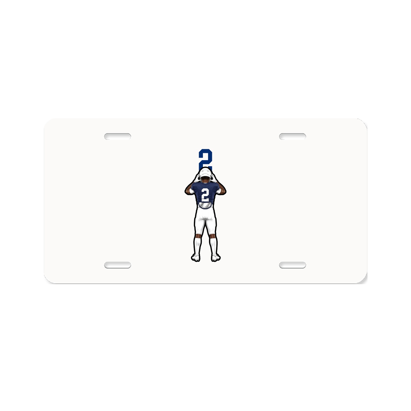 License Plate — Number Top in Classic