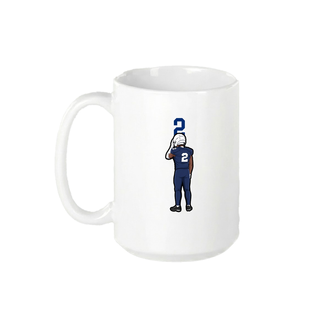 15oz Coffee Mug — Number Top in White