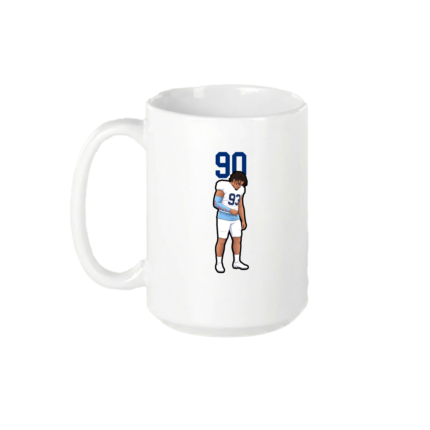 15oz Coffee Mug — Number Top in White