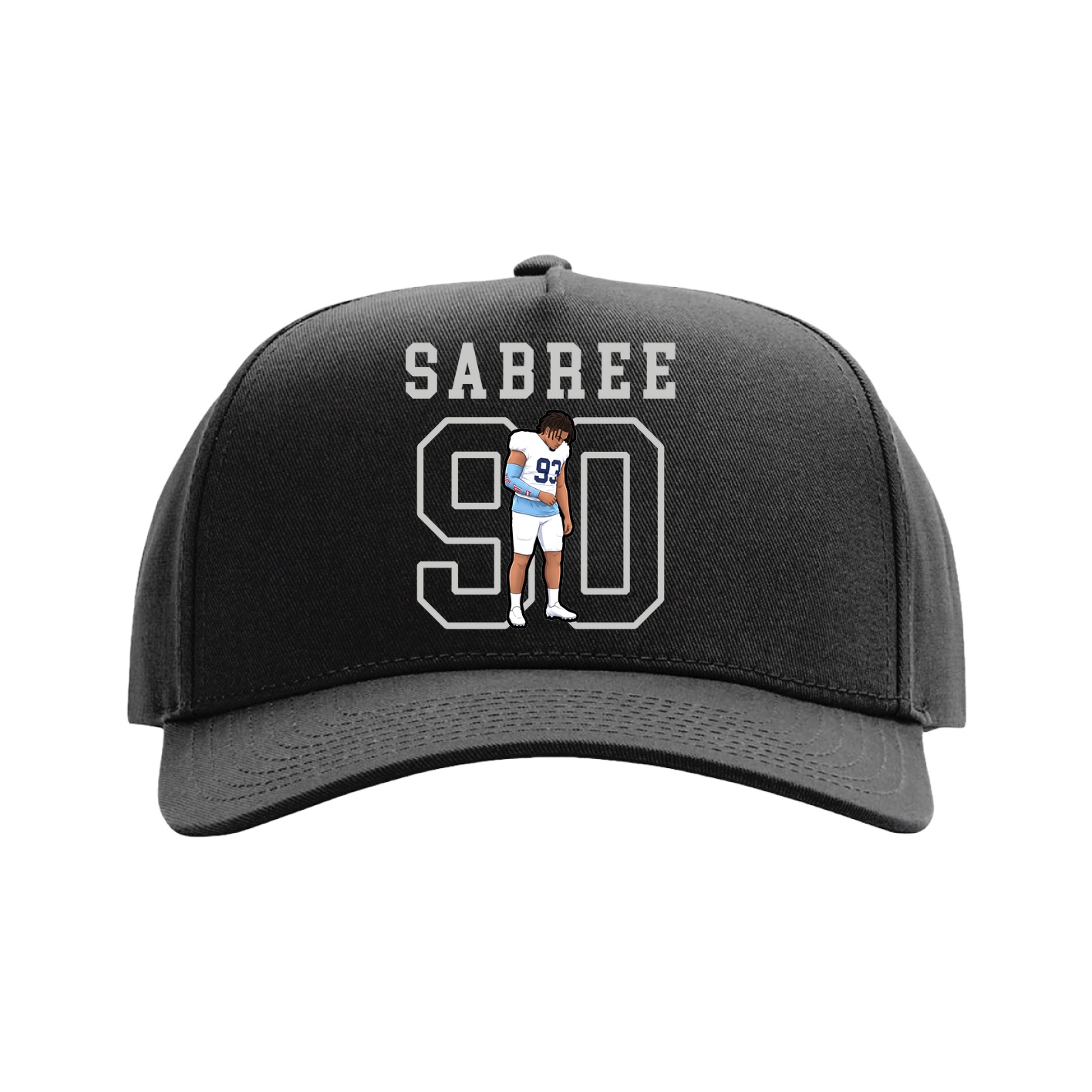 Full Fabric Five-Panel Champ Cap — Shirsey in Black