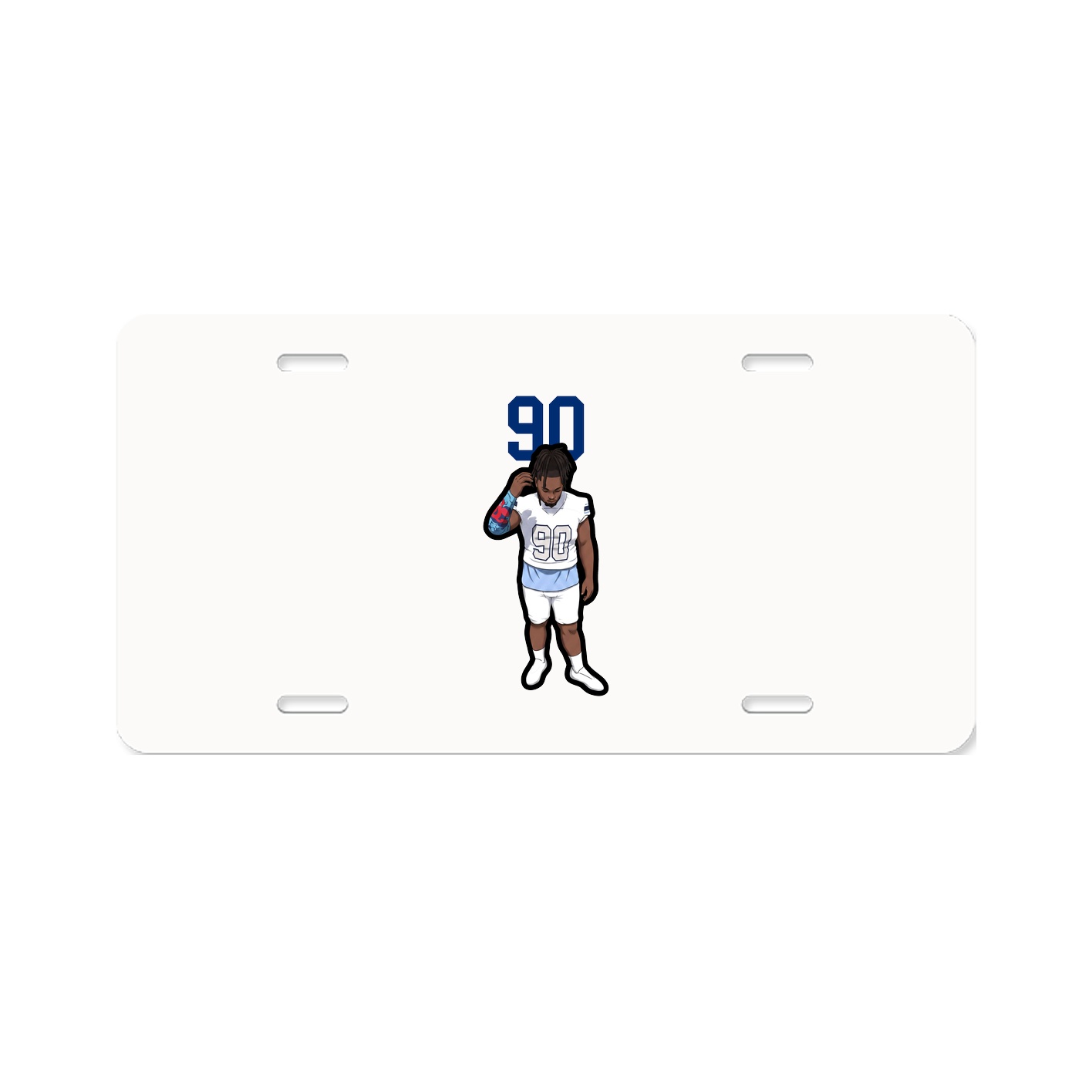 License Plate — Number Top in Classic