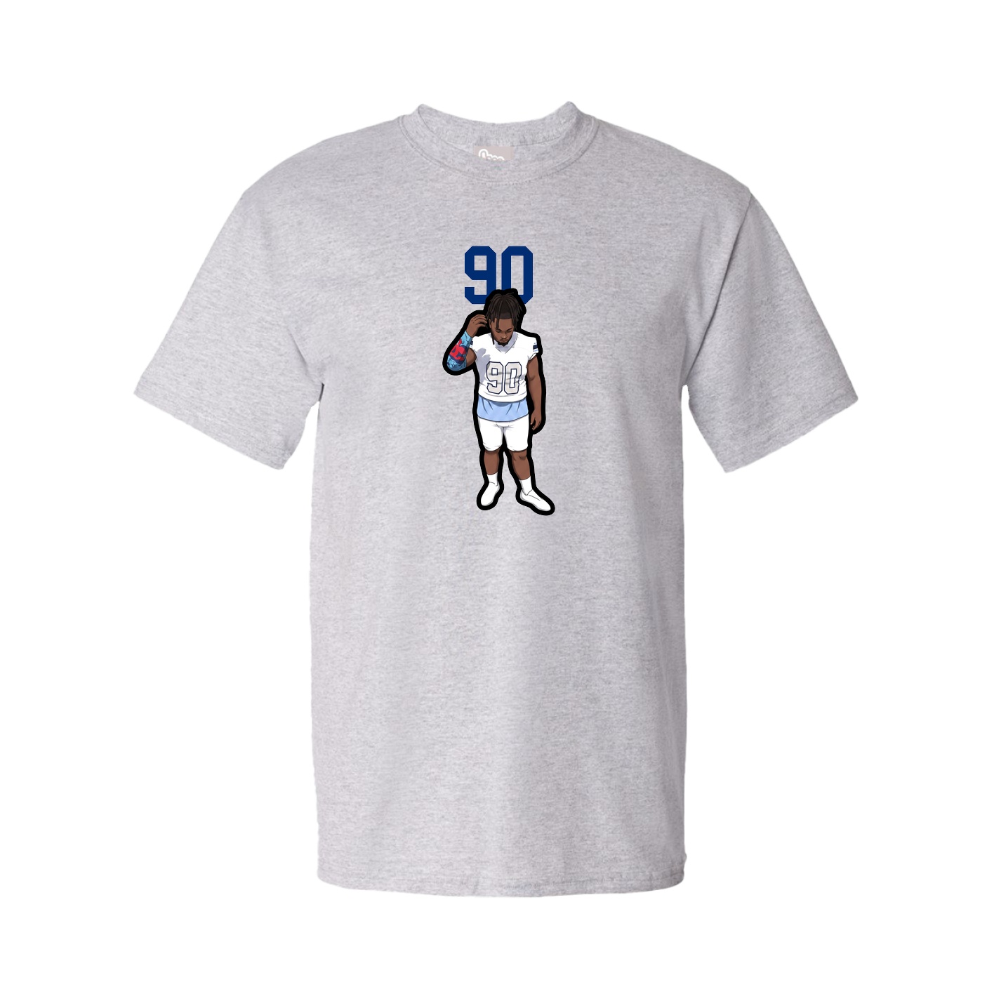 Youth Tee — Number Top in Grey