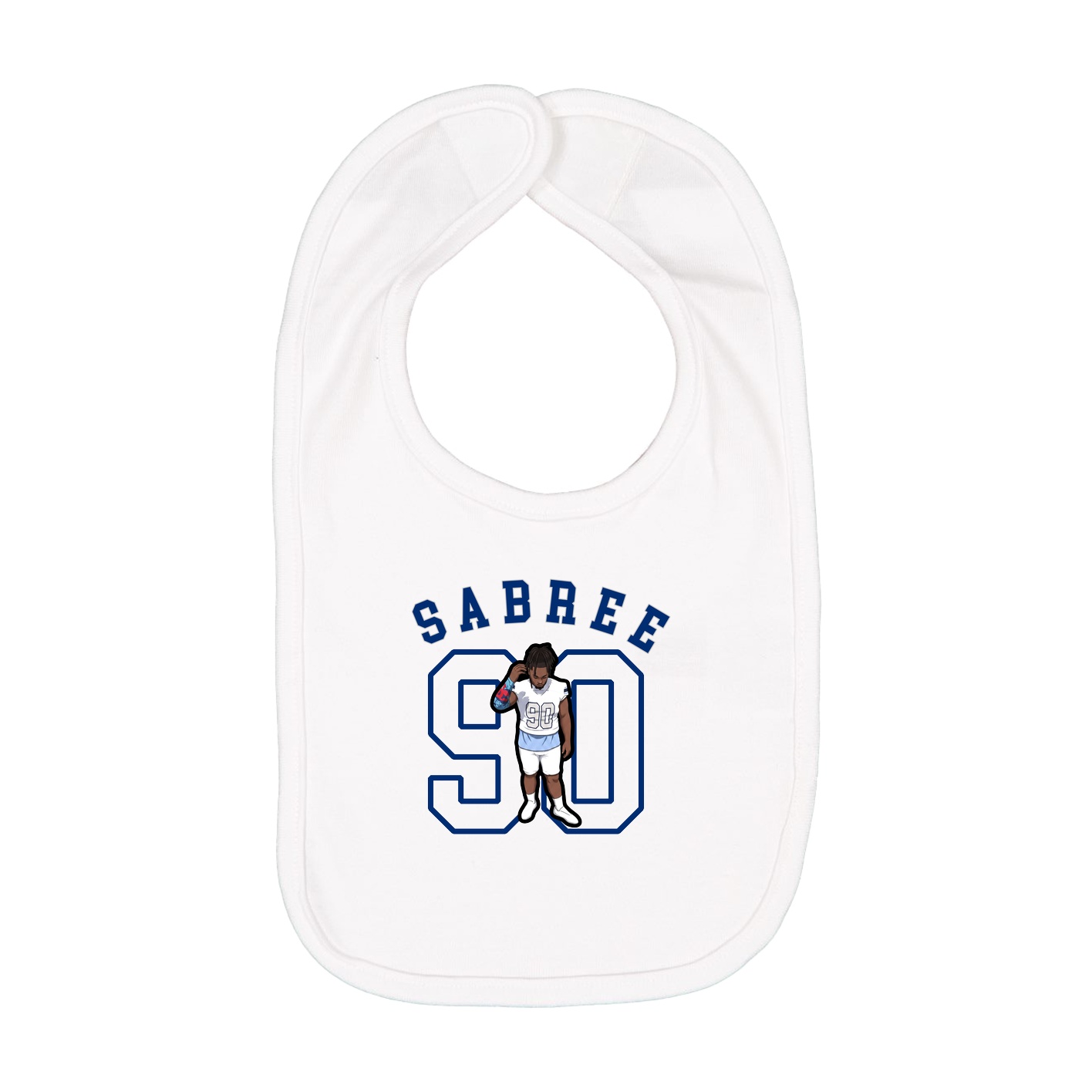 Infant Bib — Shirsey Arch in White
