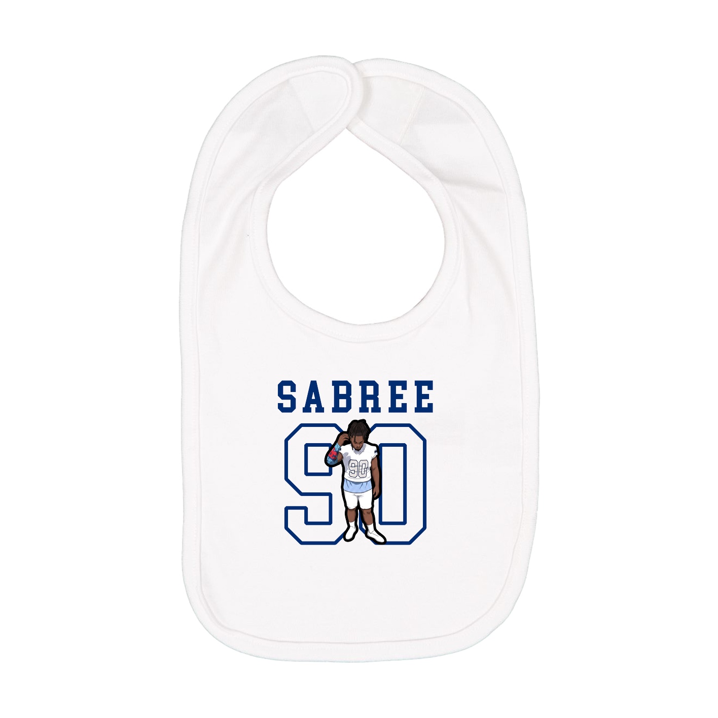 Infant Bib — Shirsey in White
