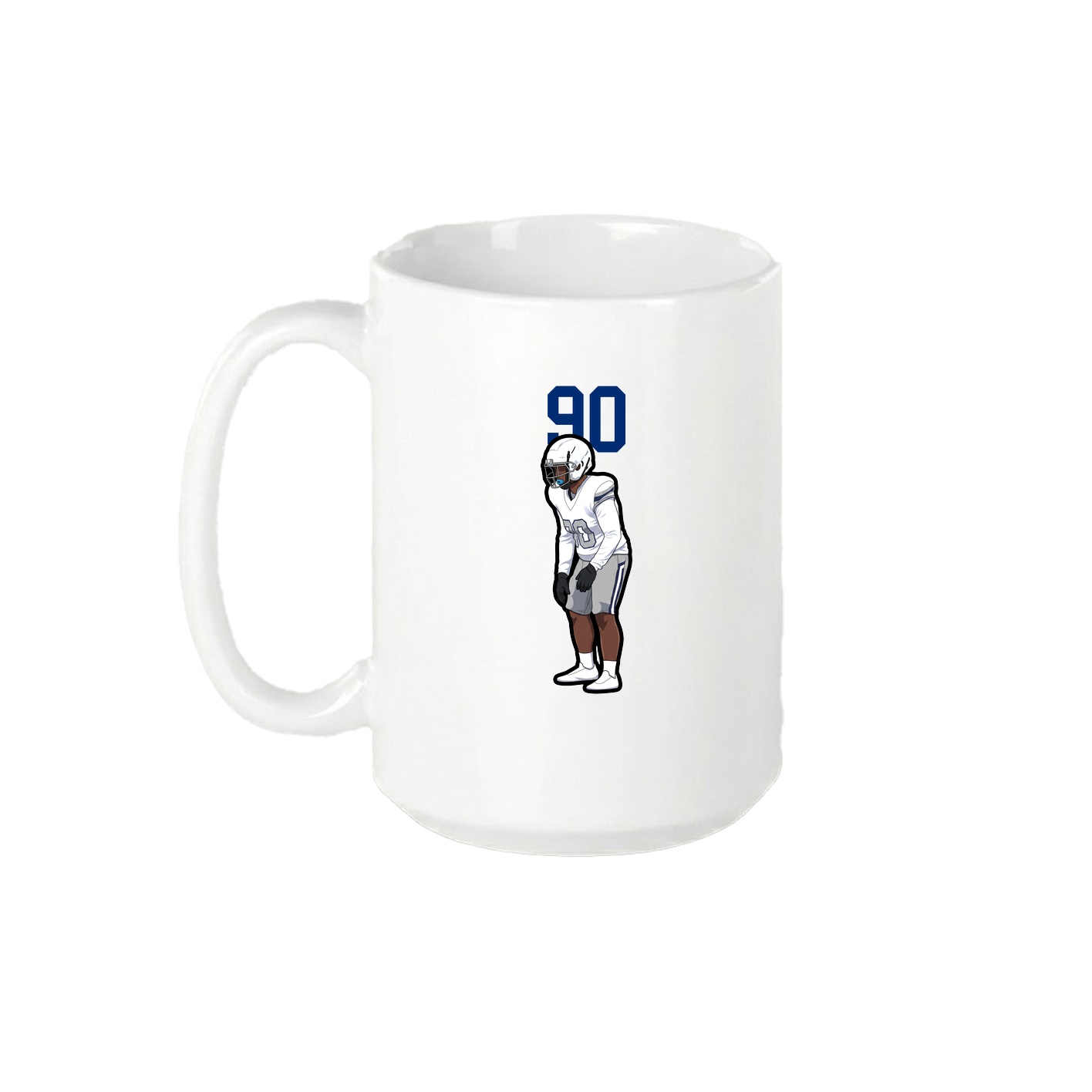 15oz Coffee Mug — Number Top in White