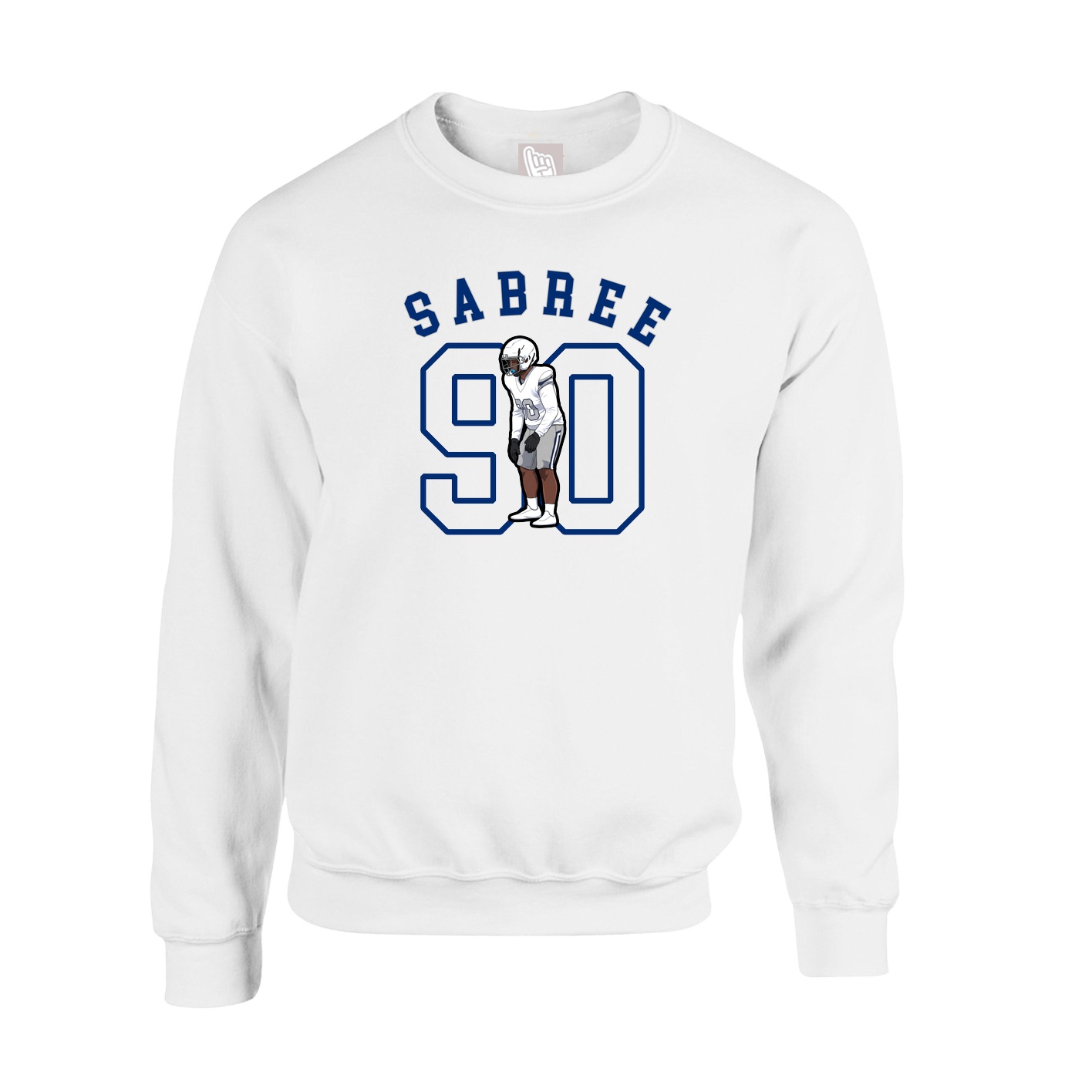 Fleece Crew — Shirsey Arch in White