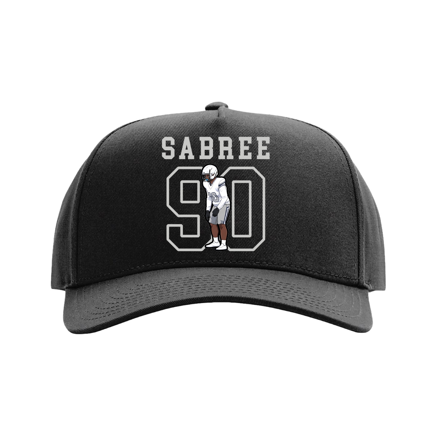 Full Fabric Five-Panel Champ Cap — Shirsey in Black