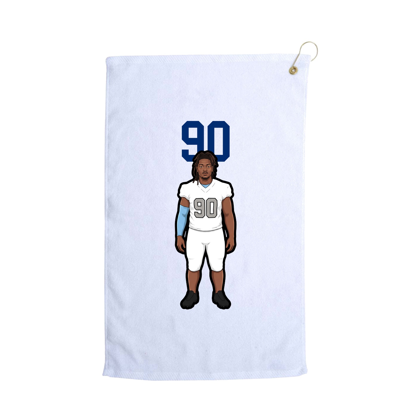 Golf Towel — Number Top in White