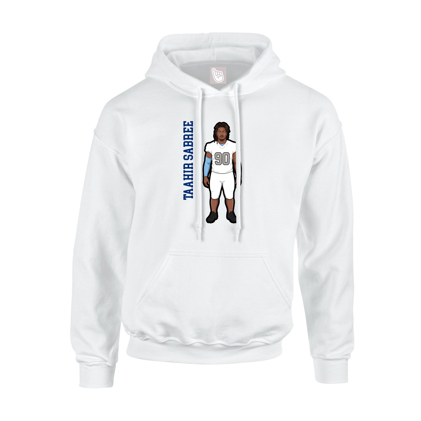 Hoodie — Name Vertical in White