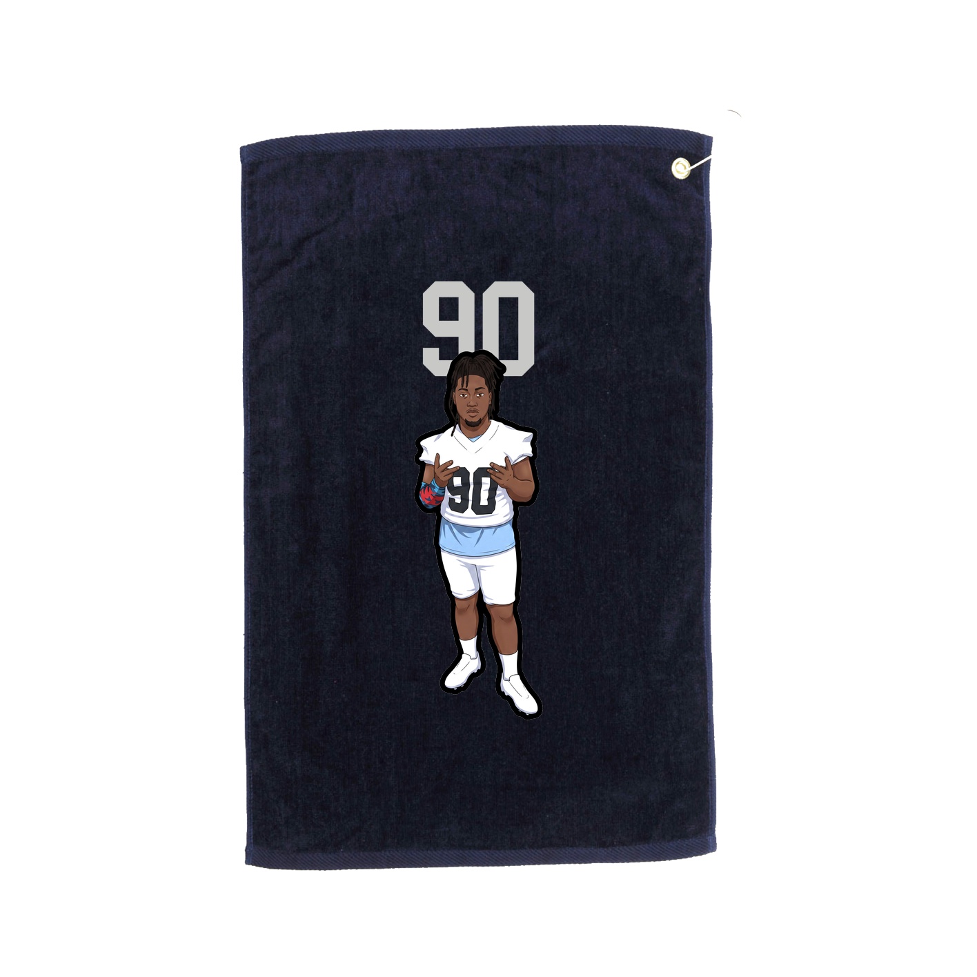 Golf Towel — Number Top in Navy
